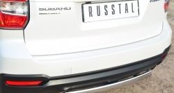 14 999 р. Защита заднего бампера (Ø75x42 мм, нержавейка) Russtal Subaru Forester SJ дорестайлинг (2012-2016). Увеличить фотографию 2