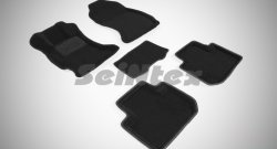 4 999 р. Износостойкие коврики в салон SeiNtex Premium 3D 4 шт. (ворсовые, черные)  Subaru Forester  SJ (2012-2019). Увеличить фотографию 1