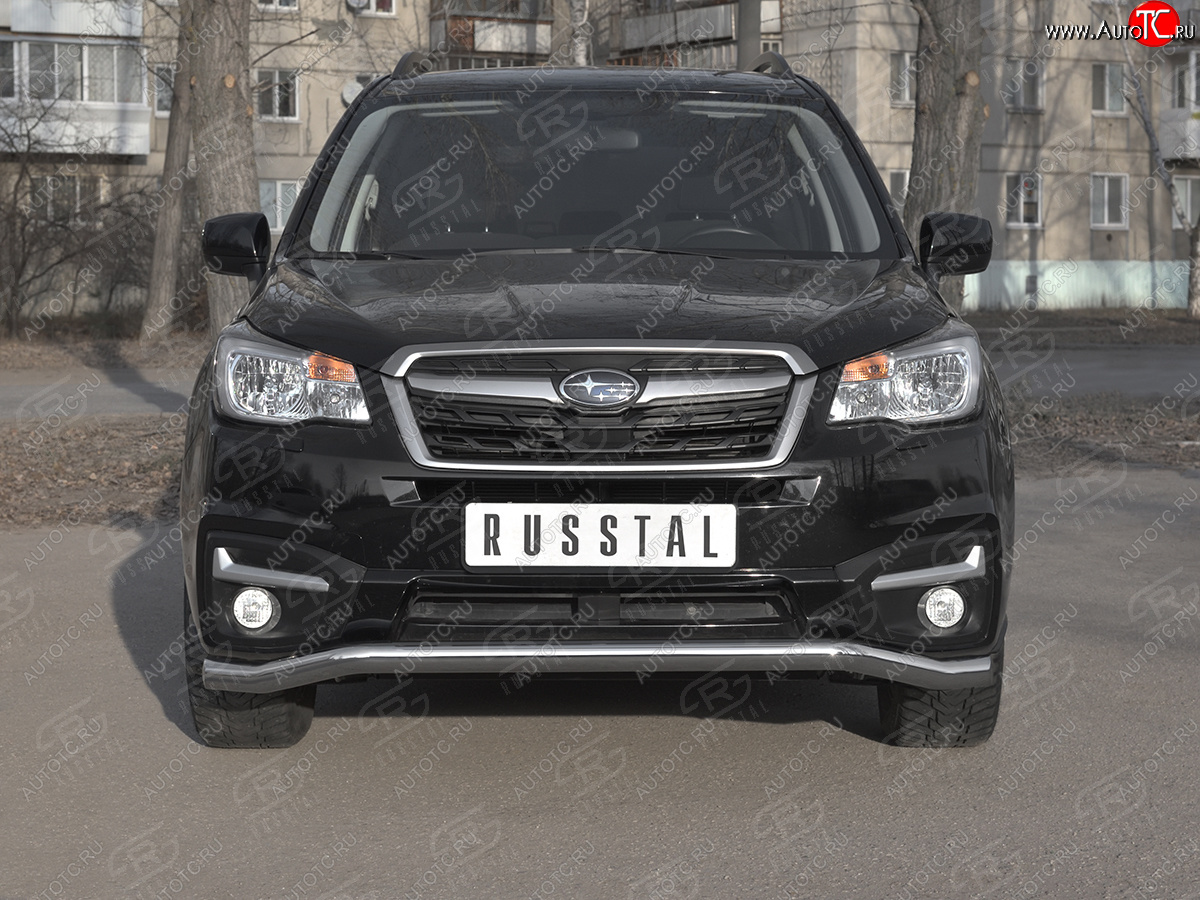 13 999 р. Защита переднего бампера Russtal d63 волна Subaru Forester SJ рестайлинг (2016-2019)
