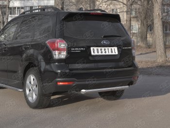 14 999 р. Защита заднего бампера (Ø63, нержавейка) SLITKOFF  Subaru Forester  SJ (2016-2019) рестайлинг. Увеличить фотографию 2