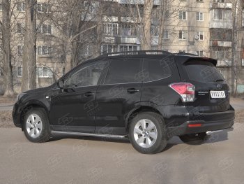 14 999 р. Защита заднего бампера (Ø63, нержавейка) SLITKOFF  Subaru Forester  SJ (2016-2019) рестайлинг. Увеличить фотографию 3