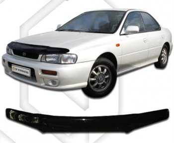 1 839 р. Дефлектор капота (GC1-GC8) CA-Plastic  Subaru Impreza  GC (1992-2000) (Classic черный, Без надписи). Увеличить фотографию 1