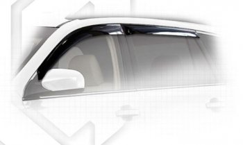 1 899 р. Дефлектора окон CA-Plastic Subaru Outback BR/B14 дорестайлинг универсал (2009-2013) (Classic полупрозрачный, Без хром.молдинга). Увеличить фотографию 1