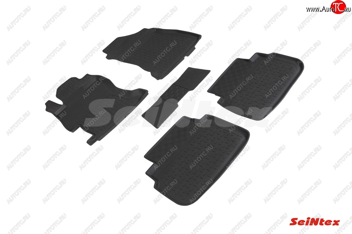 4 599 р. Резиновые коврики в салон с высоким бортом SeiNtex Subaru XV GT/G24 рестайлинг (2021-2024)