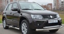 20 449 р. Защита переднего бампера (2 трубыØ76 и 42 мм, нержавейка) SLITKOFF Suzuki Grand Vitara JT 5 дверей 2-ой рестайлинг (2012-2016). Увеличить фотографию 4