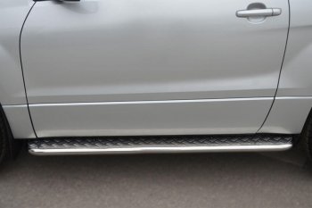 19 799 р. Широкая защита порогов с трубой диаметром 42 мм 3 дв. Russtal v2 Suzuki Grand Vitara JT 3 двери 2-ой рестайлинг (2012-2016). Увеличить фотографию 2