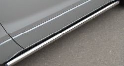 14 849 р. Защита порогов из круглой трубы диаметром 63 мм (3 дв.) Russtal Suzuki Grand Vitara JT 3 двери 2-ой рестайлинг (2012-2016) (Защита порогов с со скосами на торцах (вариант 1)). Увеличить фотографию 7