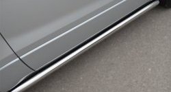 14 849 р. Защита порогов из круглой трубы диаметром 63 мм (3 дв.) Russtal Suzuki Grand Vitara JT 3 двери 2-ой рестайлинг (2012-2016) (Защита порогов с со скосами на торцах (вариант 1)). Увеличить фотографию 11