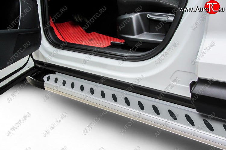 19 749 р. Пороги алюминиевые Slitkoff  Suzuki Grand Vitara  JT 5 дверей (2012-2016) (Prestige Silver)