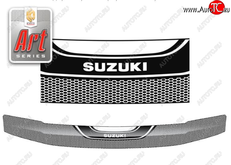 2 349 р. Дефлектор капота CA-Plastiс  Suzuki Escudo ( 5,  3) (2006-2012) (Серия Art серебро)
