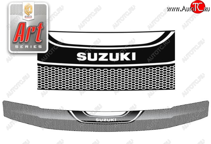 2 349 р. Дефлектор капота CA-Plastiс  Suzuki Grand Vitara  JT 3 двери (2005-2008) (Серия Art графит)
