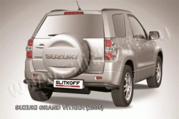 Защита заднего бампера (уголки d57) Slitkoff Suzuki Grand Vitara JT 3 двери дорестайлинг (2005-2008)