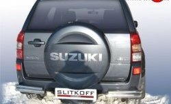 Защита заднего бампера из двойных боковых уголков с диаметром труб 57 и 42 мм Slitkoff Suzuki Grand Vitara JT 5 дверей 1-ый рестайлинг (2008-2012)