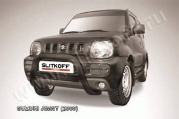 18 549 р. Кенгурятник d76 низкий  Suzuki Jimny  JB23/JB43 (2002-2012) (Цвет: серебристый). Увеличить фотографию 1