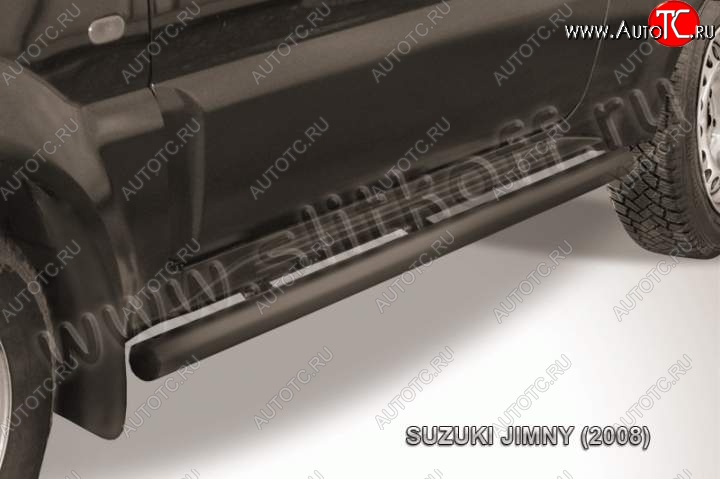 7 749 р. Защита порогов Slitkoff Suzuki Jimny JB23/JB43 1-ый рестайлинг (2002-2012) (Цвет: серебристый)