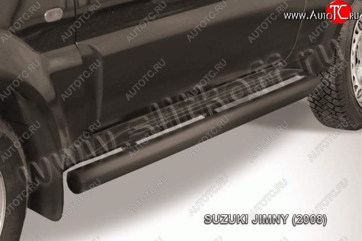 8 349 р. Защита порогов Slitkoff Suzuki Jimny JB23/JB43 1-ый рестайлинг (2002-2012) (Цвет: серебристый)