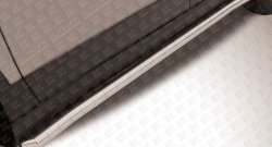 11 649 р. Защита порогов из круглой трубы диаметром 57 мм с загнутыми краями Slitkoff Suzuki SX4 JYB, JYA хэтчбэк дорестайлинг (2013-2016) (Цвет: нержавеющая полированная сталь). Увеличить фотографию 1
