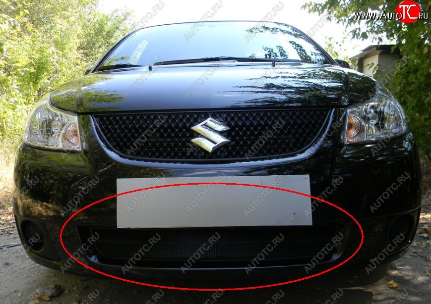 1 469 р. Защитная решётка в воздуховод автомобиля (седан) Russtal (черная)  Suzuki SX4  GYA,GYB (2010-2016)