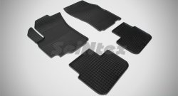 4 599 р. Износостойкие коврики в салон с рисунком Сетка SeiNtex Premium 4 шт. (резина)  Suzuki SX4  GYA,GYB (2010-2016). Увеличить фотографию 1