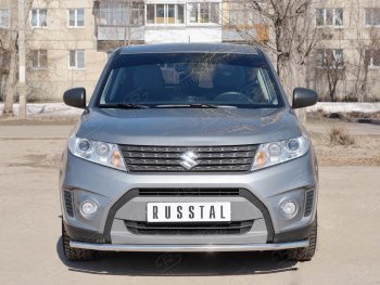 11 449 р. Одинарная защита переднего бампера диаметром 42 мм Russtal Suzuki Vitara LY дорестайлинг (2015-2019). Увеличить фотографию 2