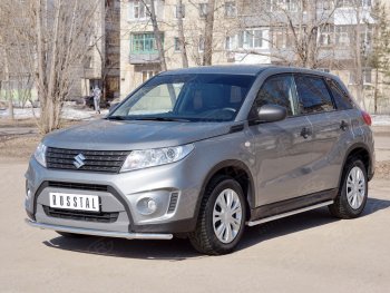 11 449 р. Одинарная защита переднего бампера диаметром 42 мм Russtal Suzuki Vitara LY дорестайлинг (2015-2019). Увеличить фотографию 4