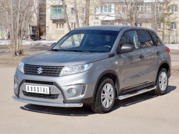 12 499 р. Одинарная защита переднего бампера диаметром 63 мм Russtal  Suzuki Vitara  LY (2015-2019). Увеличить фотографию 2