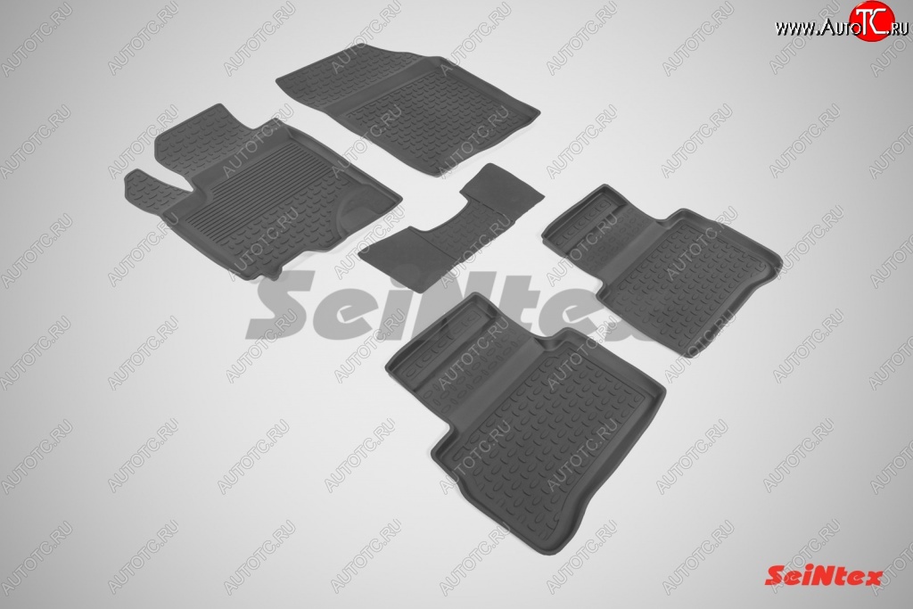 2 699 р. Износостойкие резиновые коврики в салон с высоким бортом Seintex Suzuki Vitara LY дорестайлинг (2015-2019)