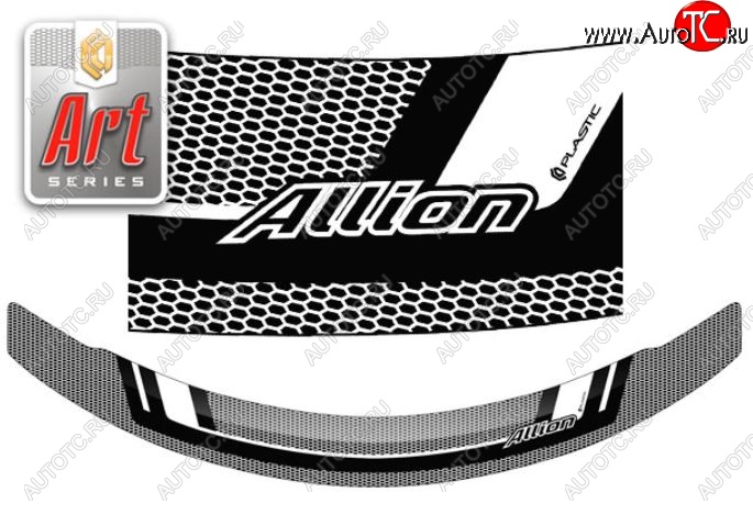2 349 р. Дефлектор капота CA-Plastiс  Toyota Allion  T260 (2007-2016) (Серия Art белая)