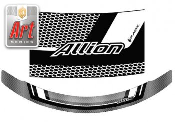 2 349 р. Дефлектор капота CA-Plastiс  Toyota Allion  T260 (2007-2016) (Серия Art черная). Увеличить фотографию 1