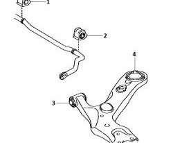 699 р. Полиуретановая втулка стабилизатора передней подвески (левая) Точка Опоры (23,4 мм)  Toyota Avensis ( T270 седан,  T270 универсал) - RAV4  XA40. Увеличить фотографию 2