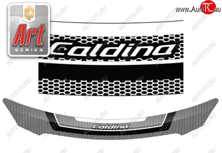 2 399 р. Дефлектор капота CA-Plastiс  Toyota Caldina  T240 (2002-2004) (Серия Art графит)