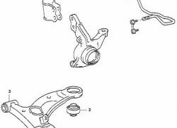 1 199 р. Полиуретановый сайлентблок нижнего рычага передней подвески (задний) Точка Опоры Toyota Corona T190 седан дорестайлинг (1992-1994). Увеличить фотографию 2