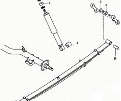 989 р. Полиуретановый сайлентблок рессор задней подвески (задний) Точка Опоры  Toyota Caldina ( T190,  T210) (1992-1999). Увеличить фотографию 2