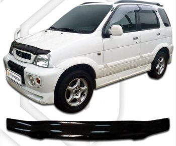 2 079 р. Дефлектор капота (J100,102,122) CA-Plastiс  Toyota Cami  J100 (1999-2000) (Classic черный, Без надписи). Увеличить фотографию 1