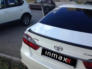 5 499 р. Лип спойлер INMAX  Toyota Camry ( XV50,  XV55) (2011-2018) (неокрашенный). Увеличить фотографию 2