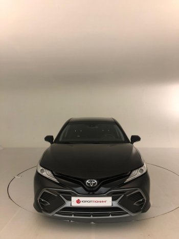 14 699 р. Накладка переднего бампера Yurol Toyota Camry XV70 дорестайлинг (2017-2021) (Неокрашенная). Увеличить фотографию 1