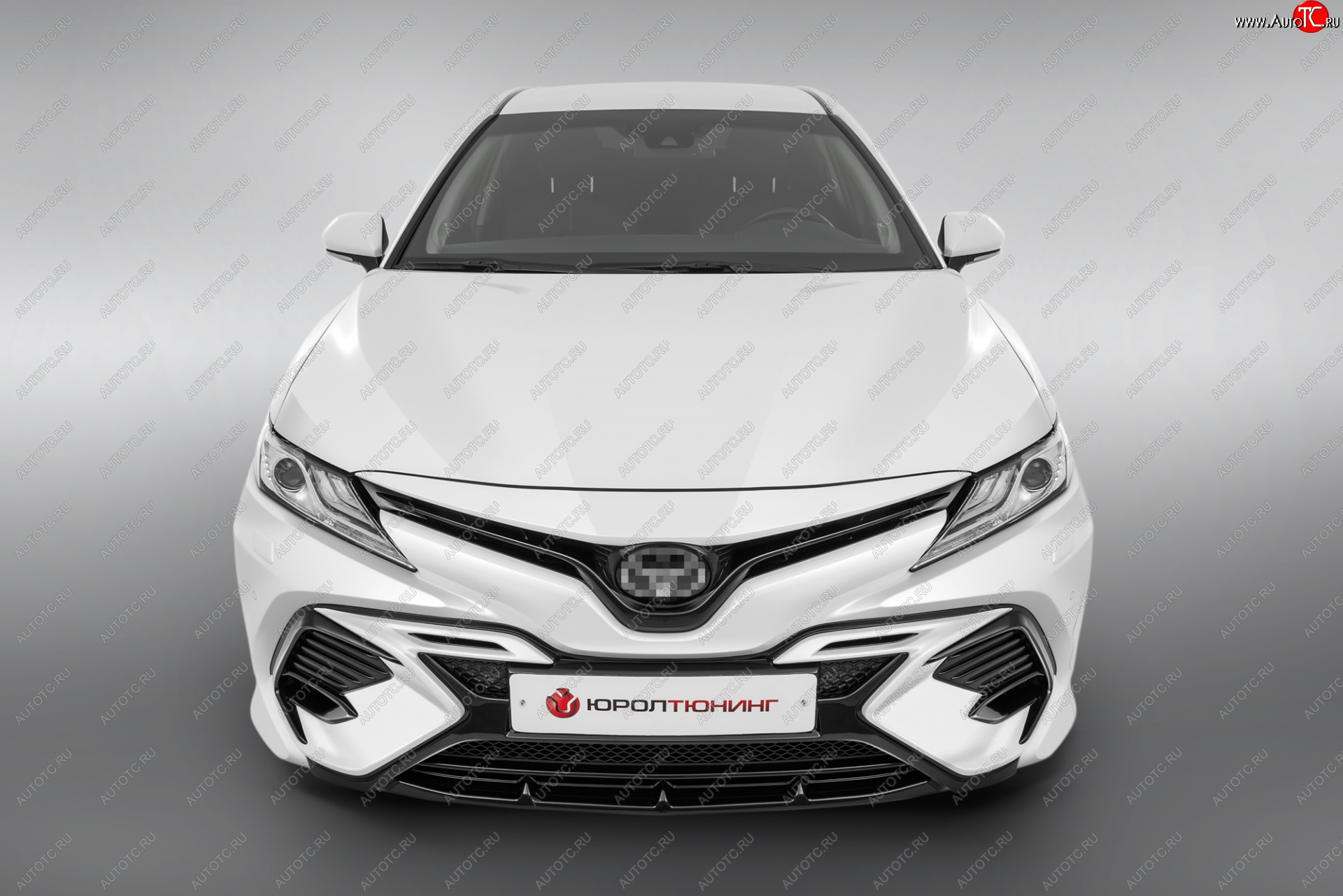 Накладка в центральный воздухозаборник переднего бампера Harius Toyota  Camry XV70 (2017-2021) (Неокрашенная)