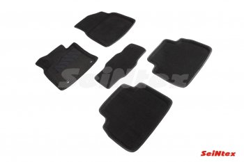 4 999 р. Комплект 3D ковриков в салон (ворсовые / чёрные) Seintex  Toyota Camry  XV70 (2017-2021). Увеличить фотографию 1