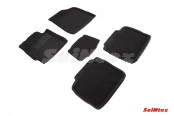 4 999 р. Комплект 3D ковриков в салон (ворсовые / чёрные) Seintex  Toyota Camry  XV40 (2006-2011). Увеличить фотографию 1