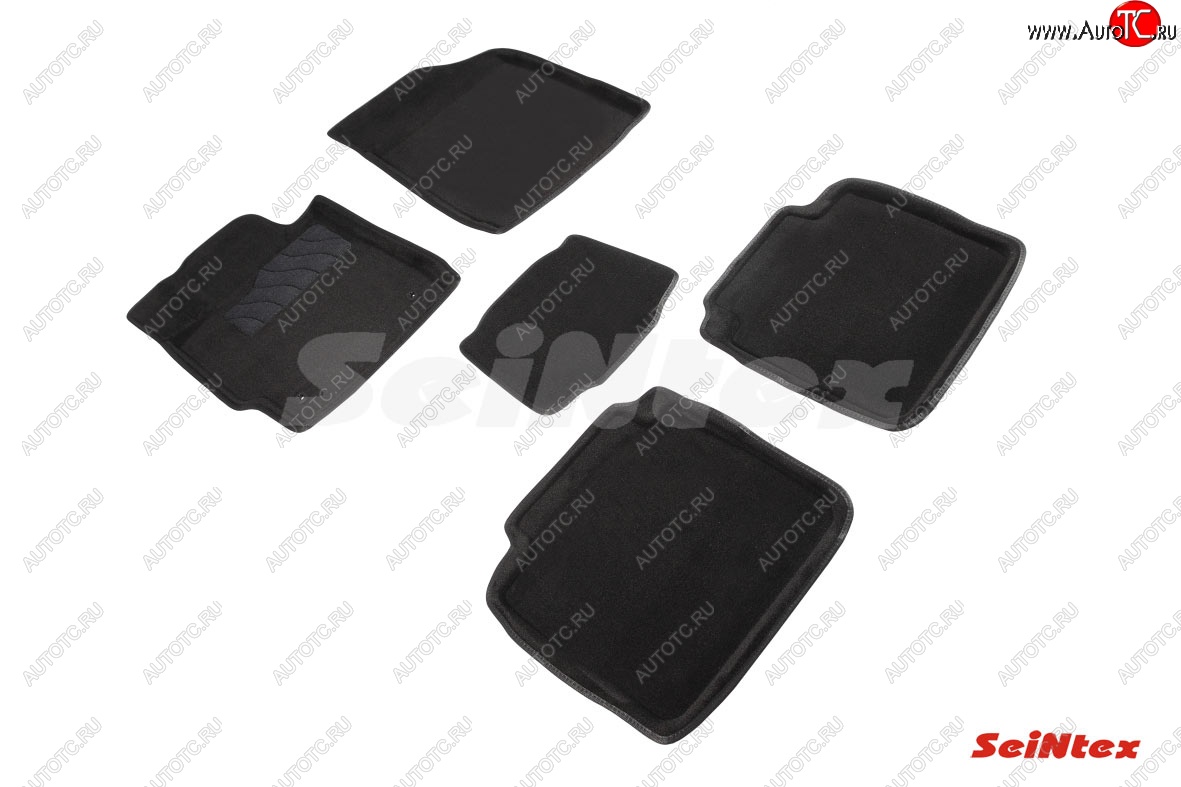 4 999 р. Комплект 3D ковриков в салон (ворсовые / чёрные) Seintex  Toyota Camry  XV40 (2006-2011)