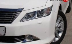999 р. Реснички на фары Sport  Toyota Camry  XV50 (2011-2014) (Неокрашенные). Увеличить фотографию 1