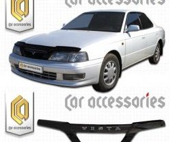 2 259 р. Дефлектор капота CA-Plastic  Toyota Vista  седан (1994-1998) (Classic черный, Без надписи). Увеличить фотографию 1