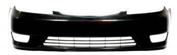 7 199 р. Бампер передний (с отверстиями под туманки) SAT Toyota Camry XV30 рестайлинг (2004-2006) (Неокрашенный). Увеличить фотографию 1