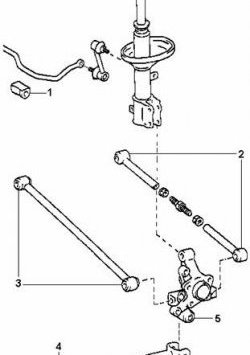 519 р. Полиуретановый сайлентблок поперечной тяги задней подвески Точка Опоры Toyota Sprinter Carib (1997-2001). Увеличить фотографию 2
