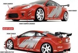 8 899 р. Задний бампер K1 Style wide body Toyota Celica T230 (1999-2006). Увеличить фотографию 5