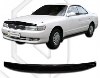 1 989 р. Дефлектор капота CA-Plastiс  Toyota Chaser (1992-1996) (Classic черный, Без надписи). Увеличить фотографию 1