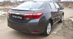 1 129 р. Защитная накладка на задний бампер RA  Toyota Corolla  E180 (2013-2019). Увеличить фотографию 2