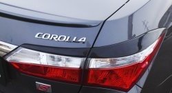 839 р. Реснички на фонари RA  Toyota Corolla  E180 (2013-2016) (Неокрашенные). Увеличить фотографию 1