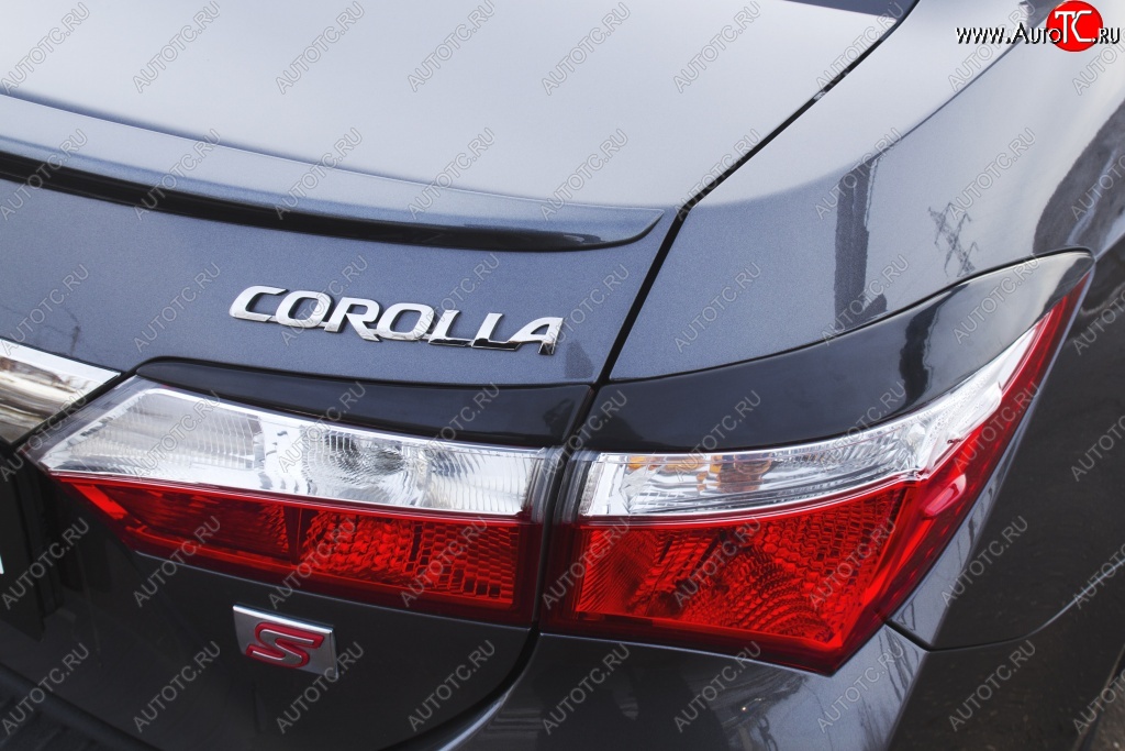 839 р. Реснички на фонари RA  Toyota Corolla  E180 (2013-2016) (Неокрашенные)