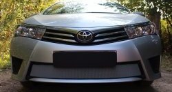 1 539 р. Сетка на бампер Russtal (хром)  Toyota Corolla  E180 (2013-2016). Увеличить фотографию 3
